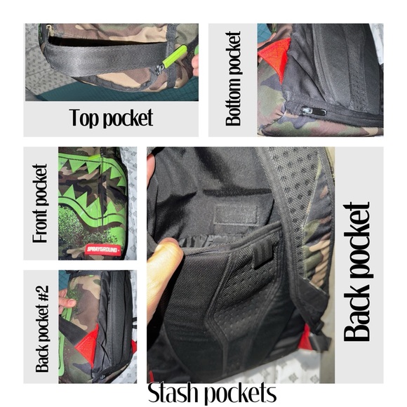 Sprayground - Camo Print/ Glow in the Dark Backpack - Picture 7 of 15